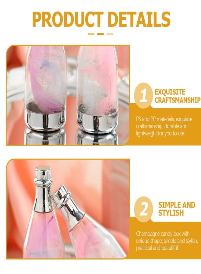 TOYANDONA Bottle Candy Container, 20Pcs Mini Bottles Plastic Clear Candy Boxes Bottle Container for Shower Wedding Party Favors (Silver) - Image 3