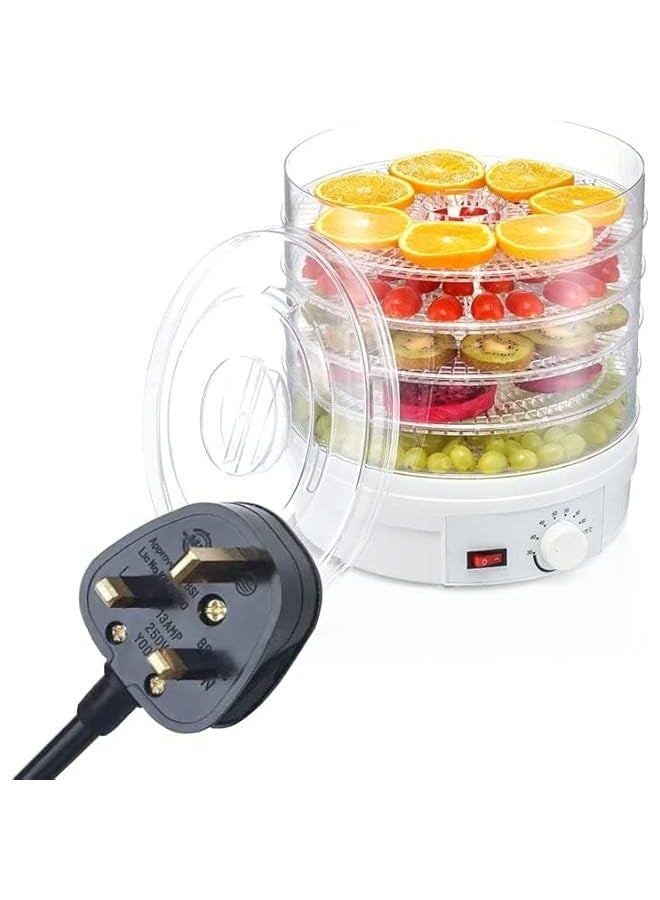 Food Dehydrator, 5 Tier Dehydrator for Food and Jerky, Temperature Control Dryer for Fruit Vegetables Meat Jerky Dog Treats, White - Image 2