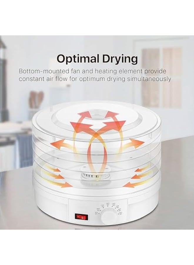 Food Dehydrator, 5 Tier Dehydrator for Food and Jerky, Temperature Control Dryer for Fruit Vegetables Meat Jerky Dog Treats, White - Image 5