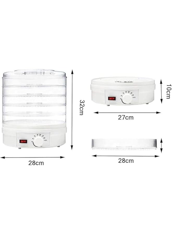Food Dehydrator, 5 Tier Dehydrator for Food and Jerky, Temperature Control Dryer for Fruit Vegetables Meat Jerky Dog Treats, White - Image 3