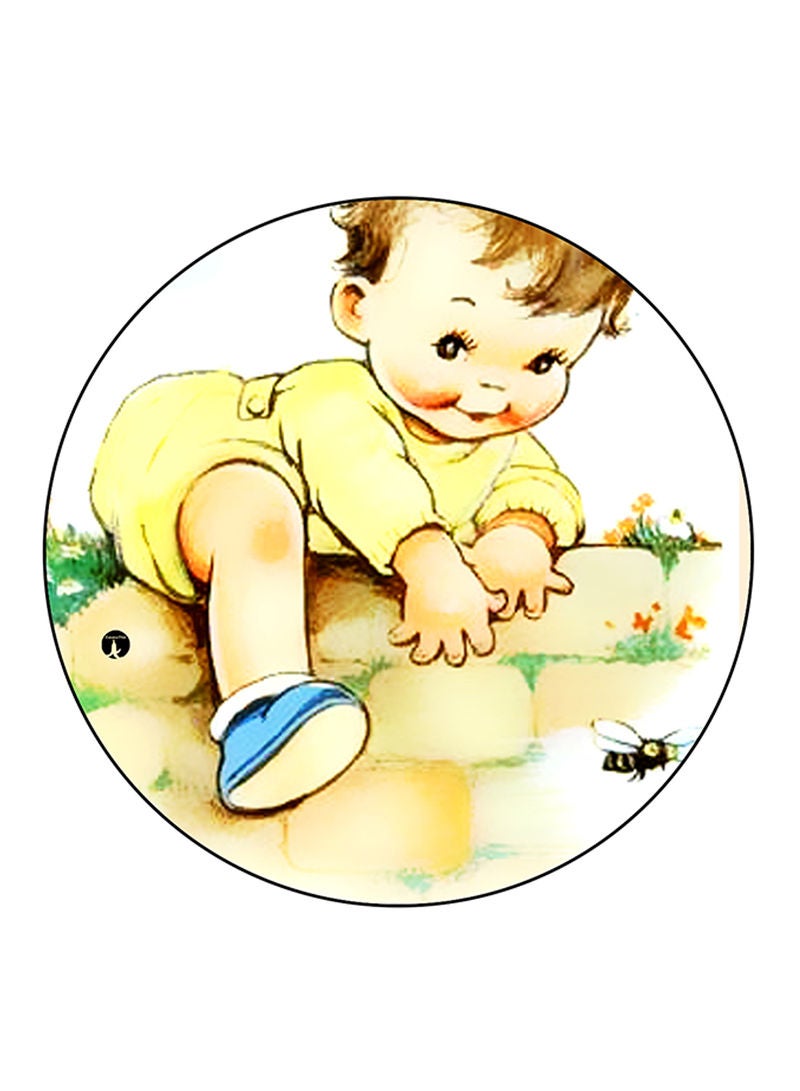 RKN Baby Printed Large Round Pin Badge Multicolour - Image 1