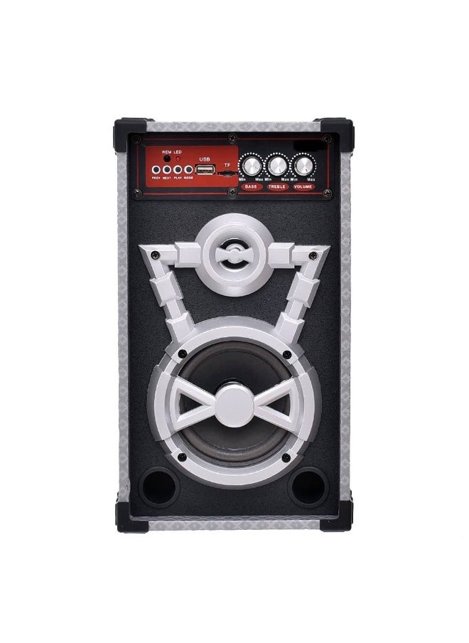 TWINS subwoofer 4 inch with remote control contains a usb port, a memory card, bluetooth, audio input and an input to connect to the computer red  - Image 5