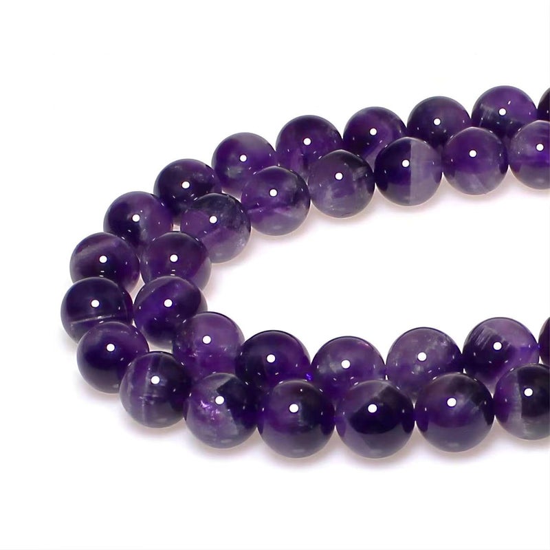 MJDCB Natural Dreamy Amethyst Beads Round Stone Beads DIY Loose Beads for Jewelry Making Beads 15 8mm