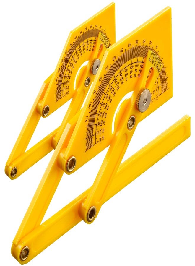 SYFLHYP 2 Pcs Protractor Angle Finders, Adjustable Protractors 0°-180° with Locking Nut(for Exterior, Interior, Bevel Angles), Portable Angle Measurement Tools for Carpenters & Woodworking Hobbyists & DIYer - Image 1