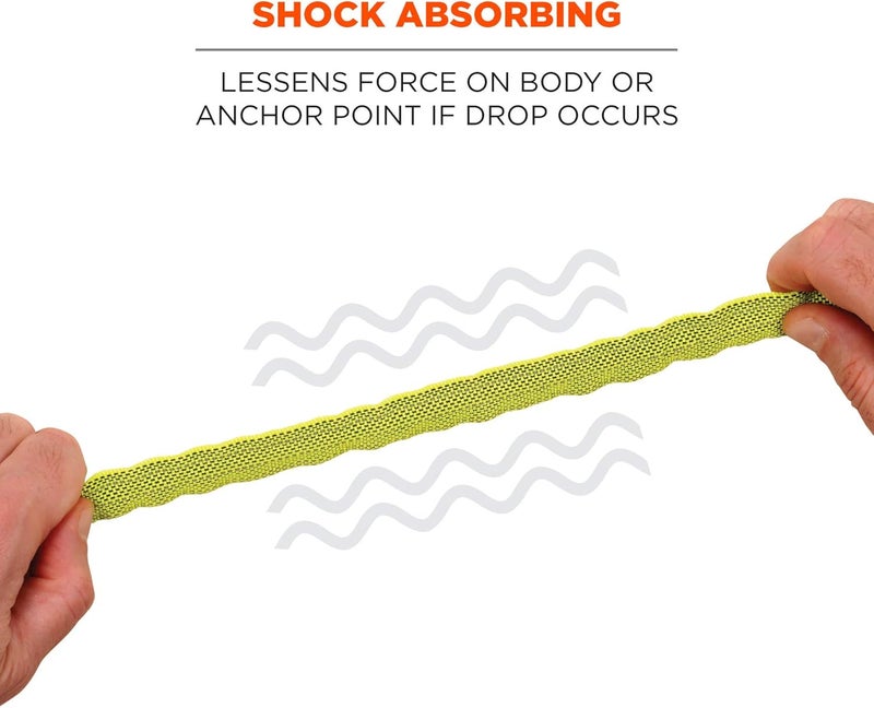 Ergodyne Squids 3100 Tool Lanyard with Single Carabiner and Adjustable Loop End - Standard Length, Lime - Image 4