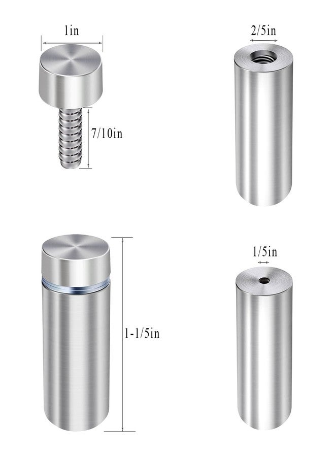 Osring Wall Standoffs 1 x 1-1/5 Inch Sign Standoff Mounting Hardware, Stainless Steel Standoffs Screw Holder for Picture Artwork Display, 16pcs - Image 2