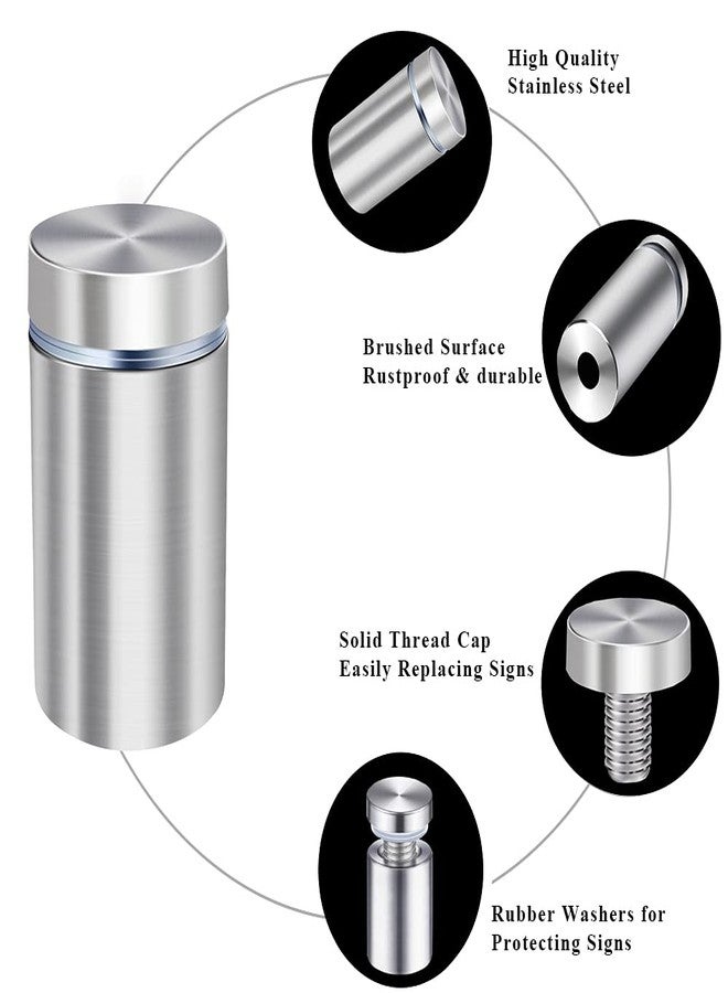 Osring Wall Standoffs 1 x 1-1/5 Inch Sign Standoff Mounting Hardware, Stainless Steel Standoffs Screw Holder for Picture Artwork Display, 16pcs - Image 3