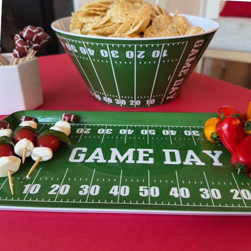 Sprinkles & Confetti Durable Green Football Snack & Serving Bowl Reusable Melamine Dish for Game Day, Tailgating, Parties, Sports Events & Everyday Use - Image 5
