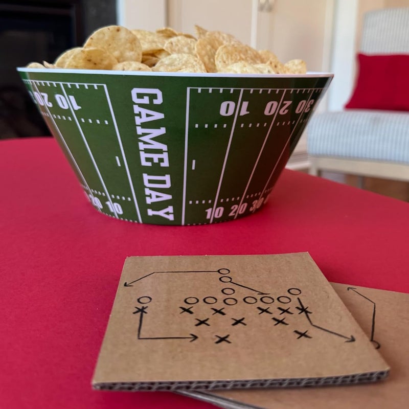 Sprinkles & Confetti Durable Green Football Snack & Serving Bowl Reusable Melamine Dish for Game Day, Tailgating, Parties, Sports Events & Everyday Use - Image 4