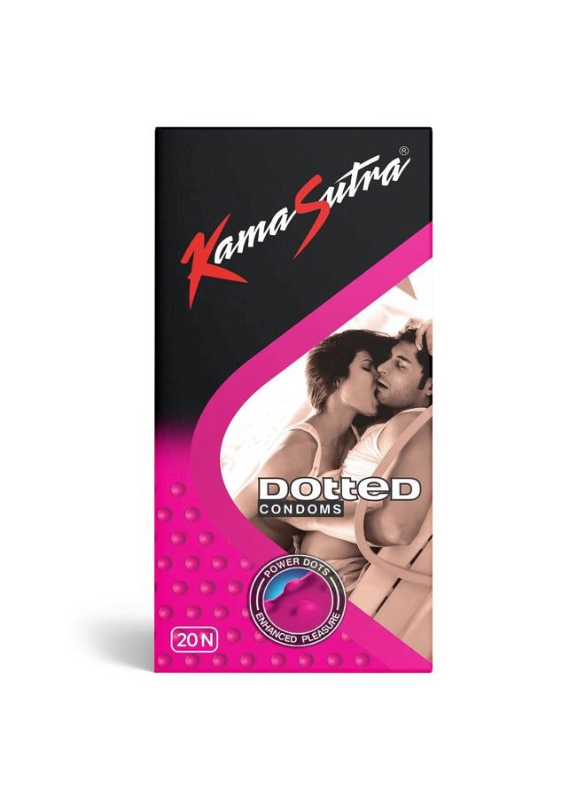 KamaSutra Desire Series Condoms for Men, 20 Dotted Condoms - Image 1