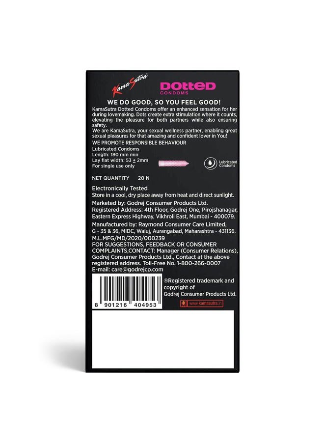KamaSutra Desire Series Condoms for Men, 20 Dotted Condoms - Image 3