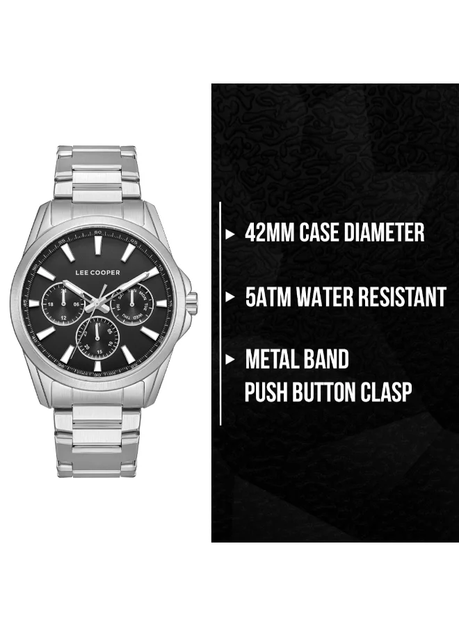 Lee Cooper Men's Metal Multi Function Watch LC08105.350 - 42 mm
