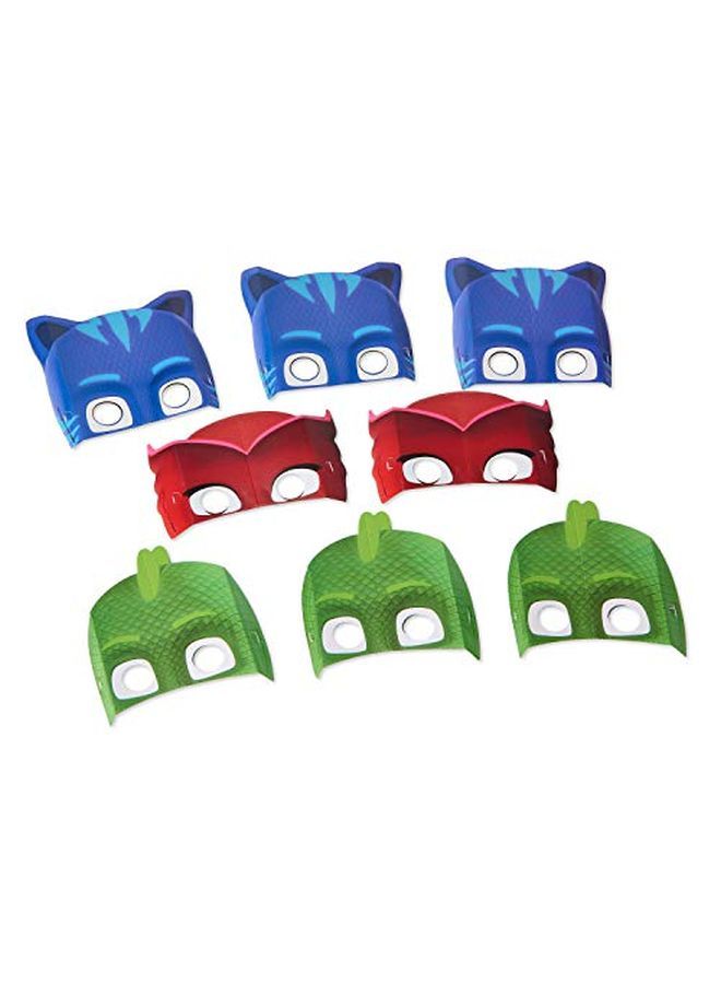 Amscan Pj Paper Masks ; Multicolor ; 8 Pcs - Image 1