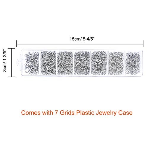 Paxcoo 1500Pcs Silver Jump Rings with Lobster Clasps and Jewelry Pliers for Jewelry Making Supplies Findings and Necklace Repair - Image 4