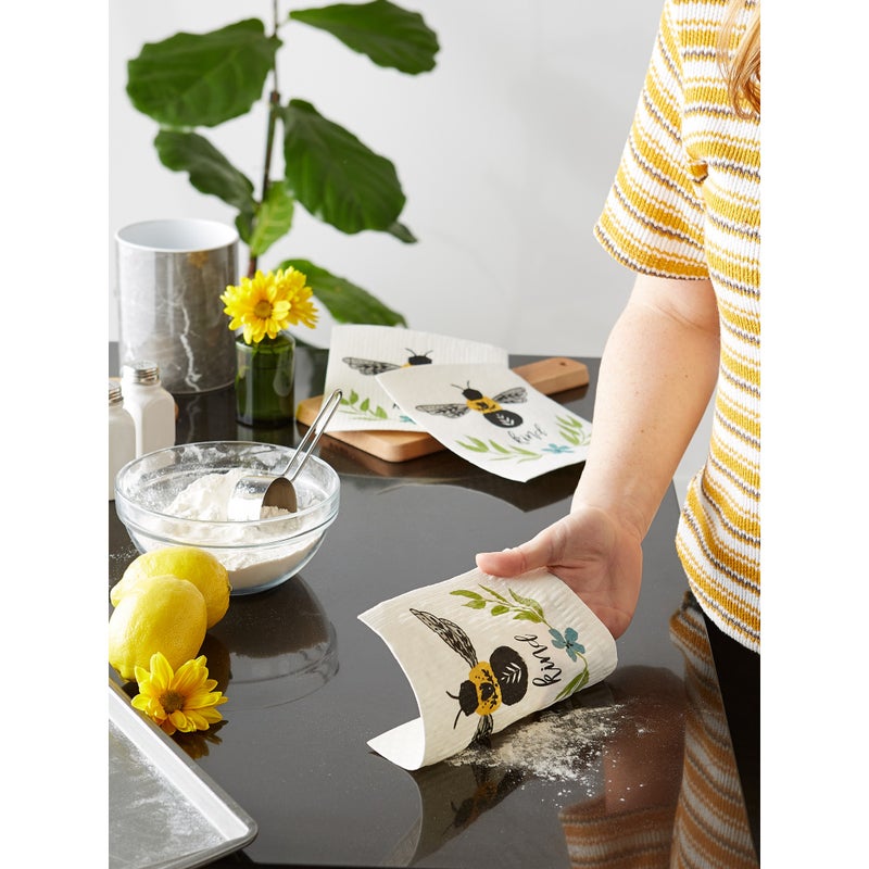 Design Imports DII Bee Kind Swedish Dishcloth  3 Piece - Image 3