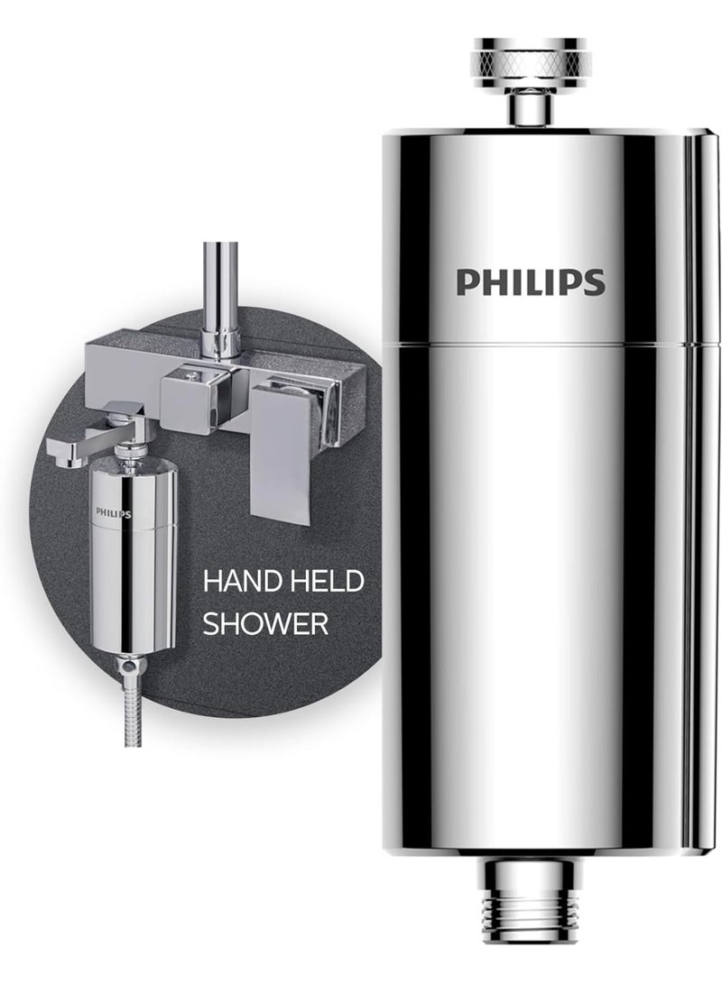 Philips Shower Filter 3-stage Water Softener, Shower Filtration with Double Mesh & NSF Certified KDF Material, Reducing Chlorine/Impurities/Rust Sediments for Handheld Showerhead(Shower Filter Set) - Image 5