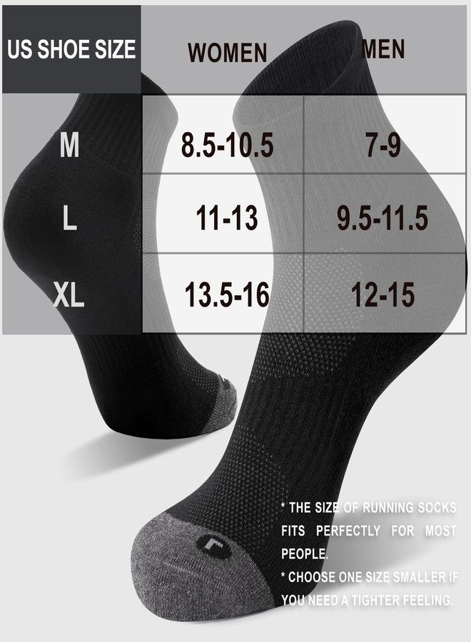 FITRELL 6 Pack Men's Athletic Ankle Socks Cushioned Sports Running Socks, Shoe Size 9-12, Blue Mixed - Image 2