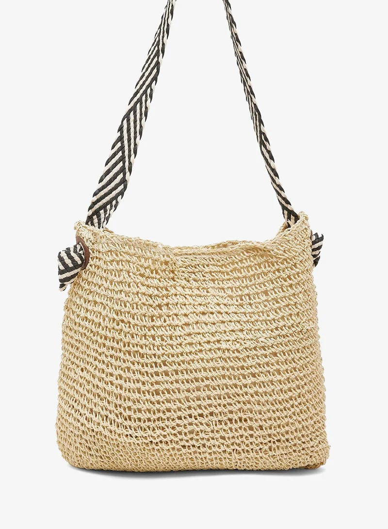raffia beach tote bag