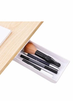 Y&D Mini Desk Organizer, Under The Table Drawer Organizer Adhesive Shelf Hiding Office Desktop Expandable TrayOrganizer Tray (white)  - Image 1