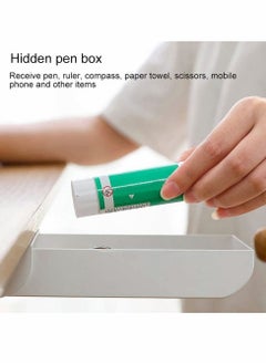 Y&D Mini Desk Organizer, Under The Table Drawer Organizer Adhesive Shelf Hiding Office Desktop Expandable TrayOrganizer Tray (white)  - Image 2