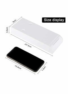 Y&D Mini Desk Organizer, Under The Table Drawer Organizer Adhesive Shelf Hiding Office Desktop Expandable TrayOrganizer Tray (white)  - Image 5