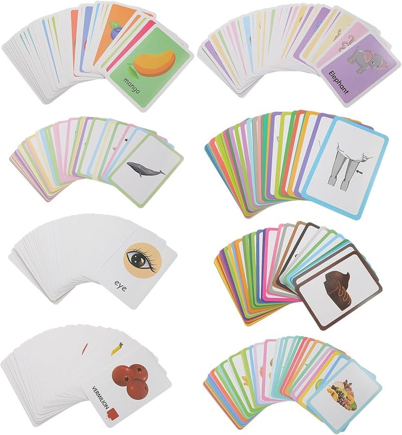 4 Boxes Educational Flash Cards for Kids Early Learning Brain Development Cognitive Skills - Image 1