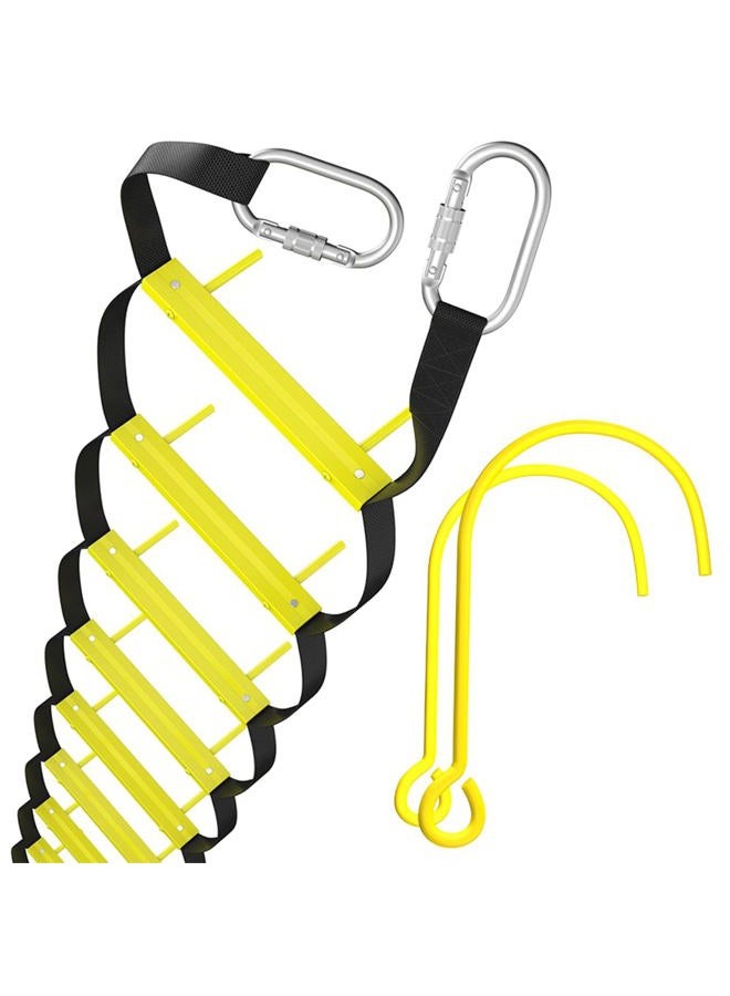 ISOP Fire Escape Ladders 4 m | Retractable Ladder for 2 Story Homes | Compact & Portable | Rope Ladder for Balcony & Windows Escape - Fire Evacuation Ladders from Second Floor | Certified Rescue Tool - Image 1