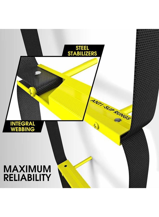 ISOP Fire Escape Ladders 4 m | Retractable Ladder for 2 Story Homes | Compact & Portable | Rope Ladder for Balcony & Windows Escape - Fire Evacuation Ladders from Second Floor | Certified Rescue Tool - Image 4
