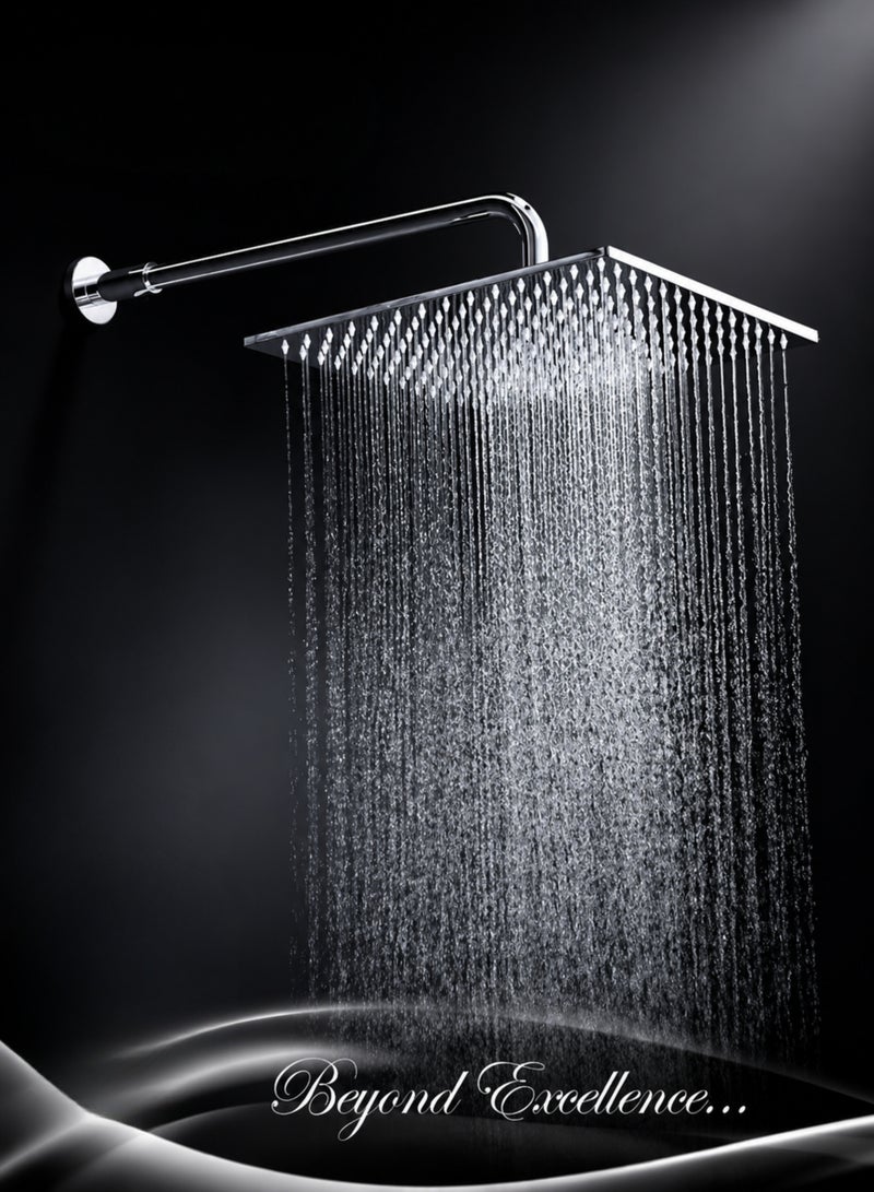 NOVEX Shower Head NSH-7003, Square Rain Shower Head with Wide Rain Spray, Premium Chrome Finish, Adjustable Angle, Rust & Corrosion Resistant, Bathroom Shower Fixture - Image 5