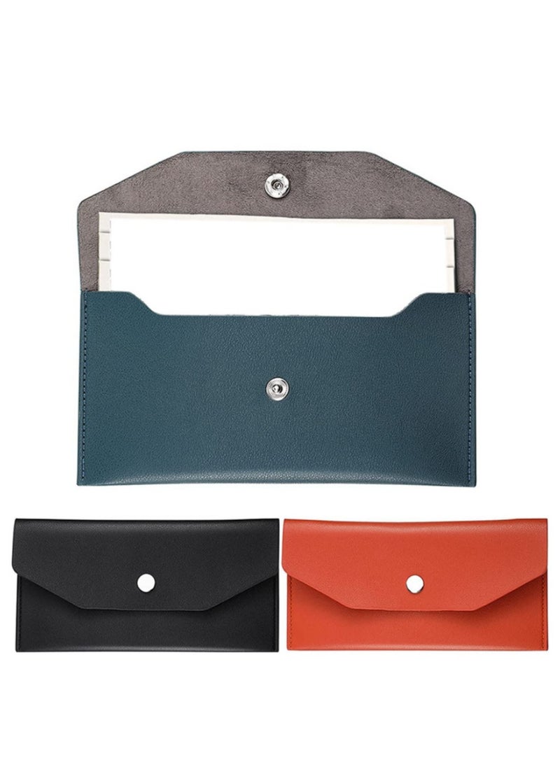 Generic 3 Pieces PU Leather Money Cash Envelopes Reusable Budget Wallet Envelopes for Spring Festival, Wedding, Birthday, Holidays Waterproof, Compact for Cash, Cards, and Gifts  - Image 1