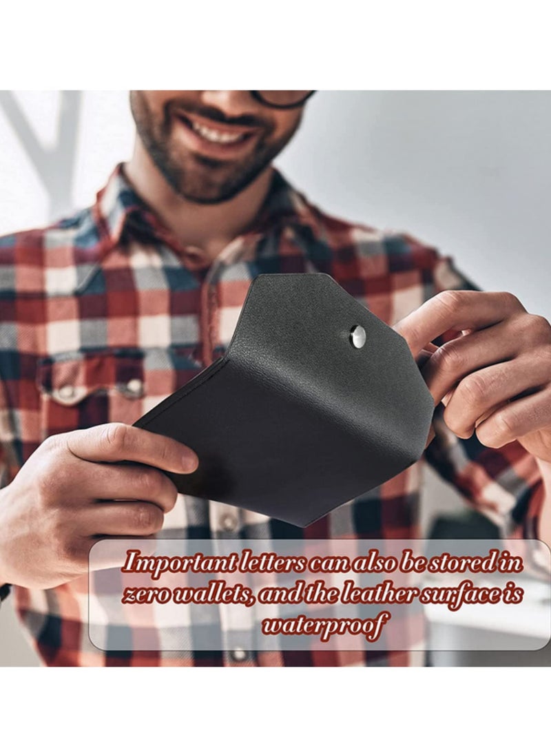 Generic 3 Pieces PU Leather Money Cash Envelopes Reusable Budget Wallet Envelopes for Spring Festival, Wedding, Birthday, Holidays Waterproof, Compact for Cash, Cards, and Gifts  - Image 4