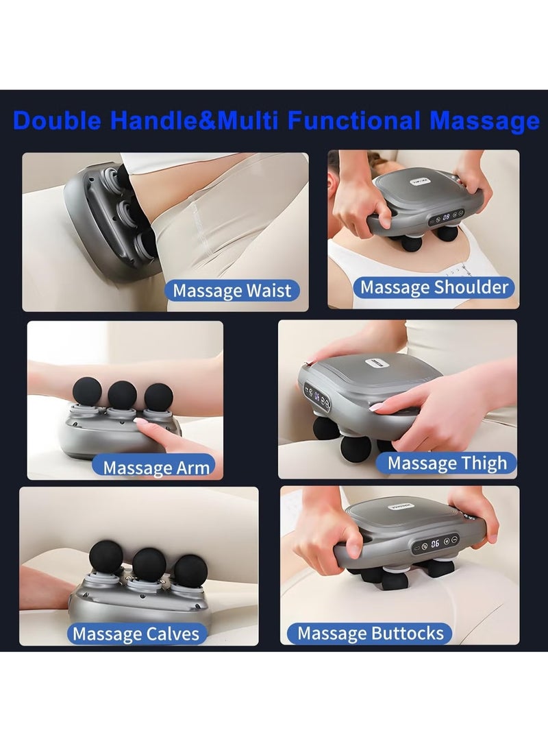 TIGER 6 Heads Deep Tissue Massage Gun -– High-Performance Muscle Massager for  Thighs, Calves, Arms, Waist, Back, Buttocks, Neck & Shoulders Relaxation & Recovery - Image 5