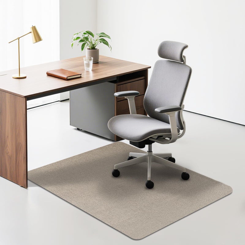 SHAREWIN Desk Chair Mat for Hardwood Floor, 36" x 47" Heavy Duty Office Floor Mat for Rolling Chairs, Anti Slip, Computer Chair Desk Mats for Gaming & Home (Light Camel) - Image 1