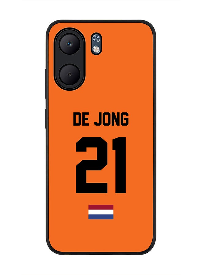 Stylizedd For Oppo A5x 5G / A5x 4G Case,Slim fit Camera Protection, Shockproof Thin Phone cover  - Football - Netherlands - De Jong