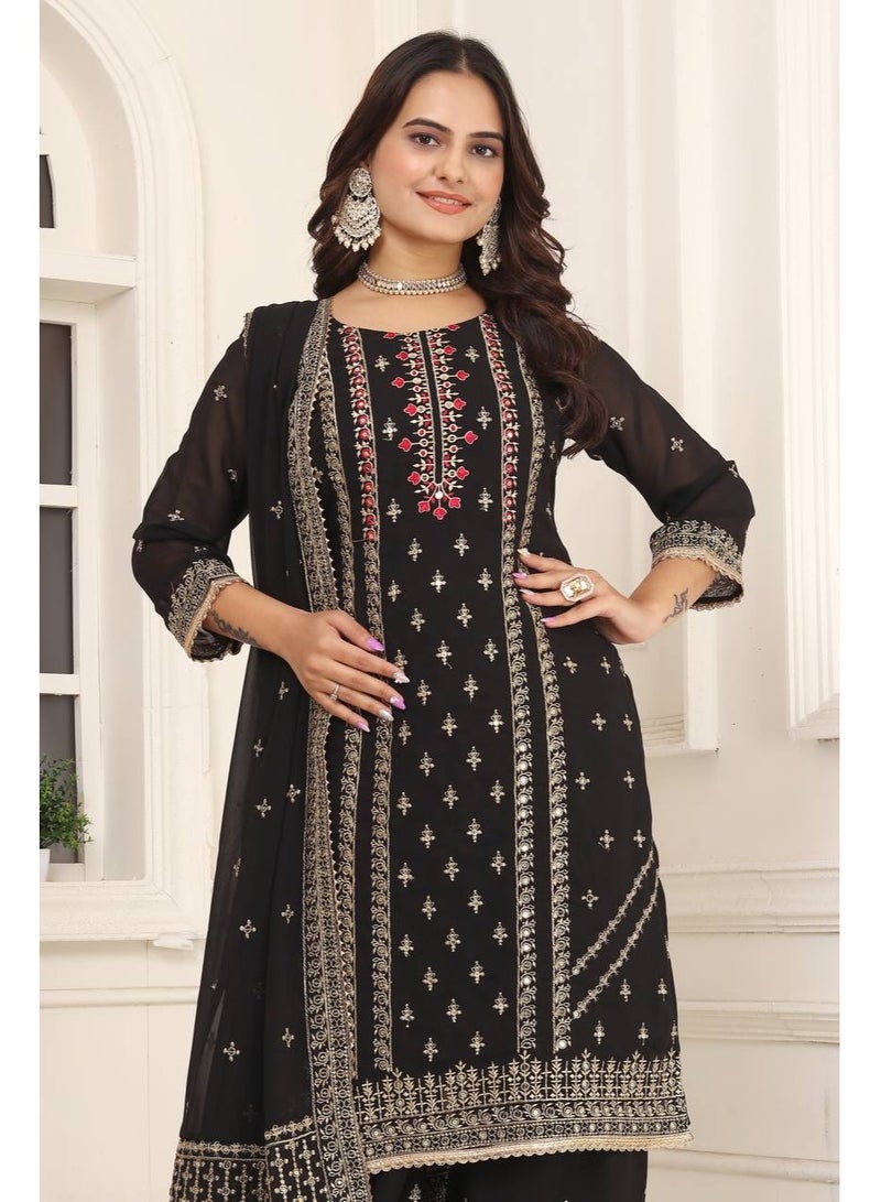 Dress Multi Needle Embroidery Work With Full Sleeves  - Image 2