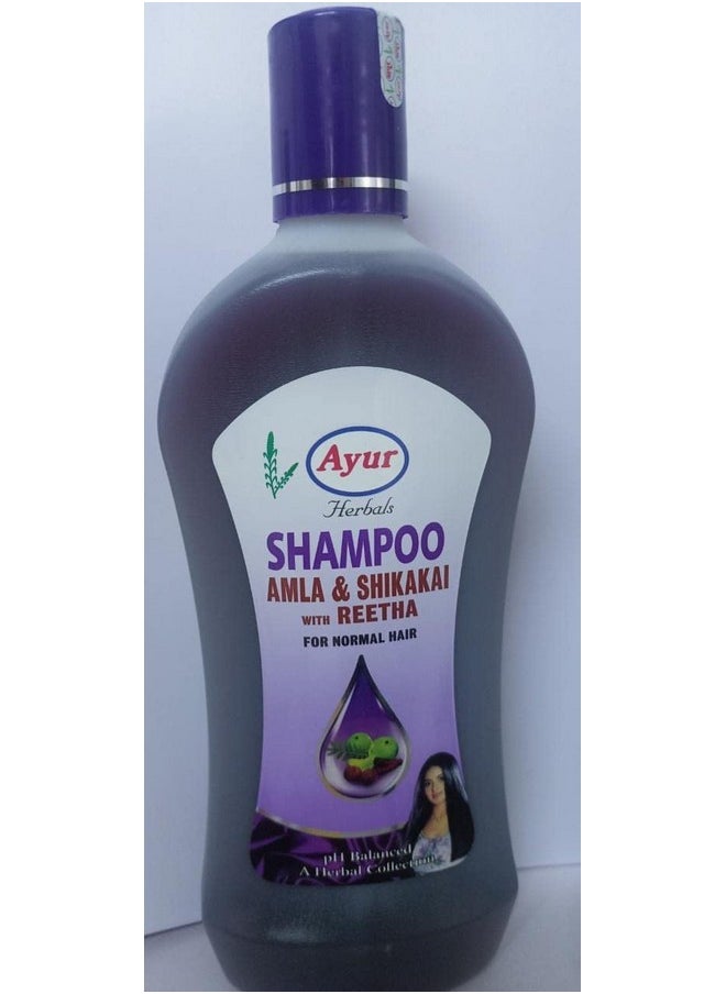 Ayur Herbals Shampoo Amla Shikakai With Reetha For Normal Hair 500Ml  - Image 3