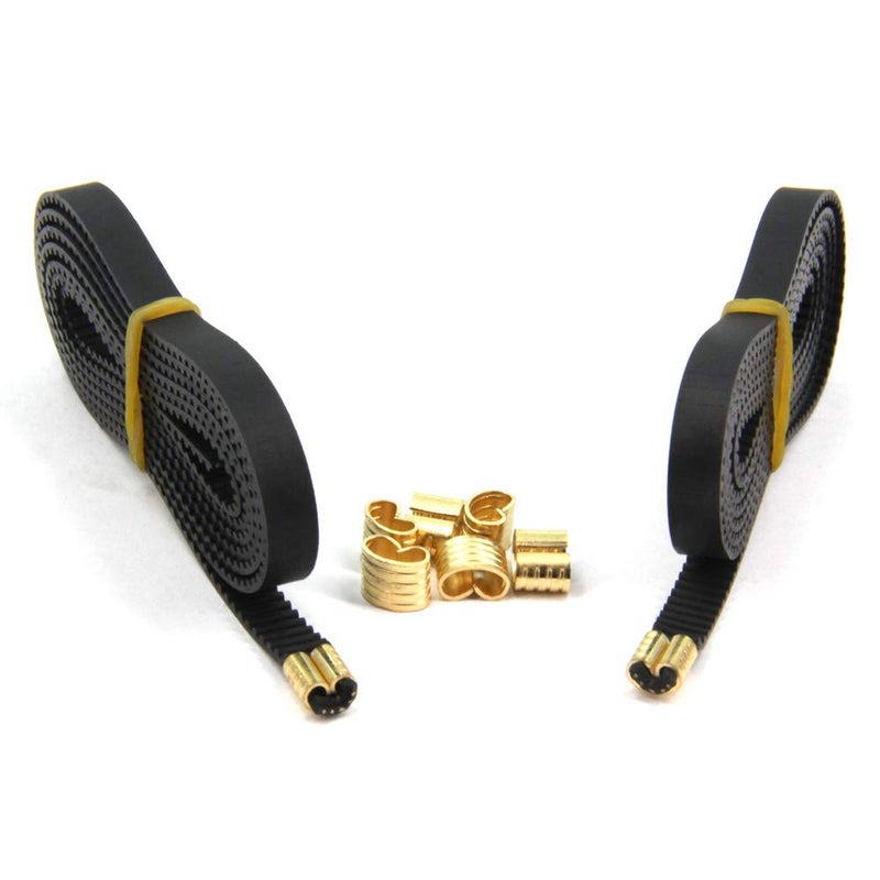 Befenybay 2pcs 2GT Open Timing Rubber Belt Length 1.2Meter Width 6mm with 8pcs Copper Buckle for Ender 3 3D Printer (Open Belt) - Image 4