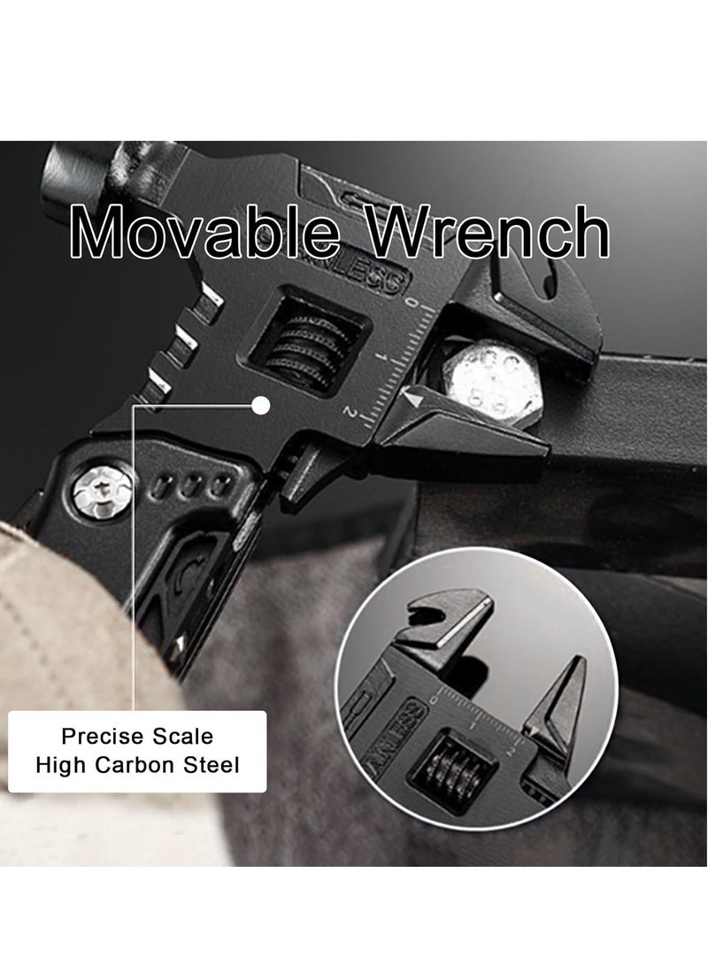 SYOSI كماشة متعددة الاستخدامات 16 في 1 من Hammer Multitool، أدوات متعددة الاستخدامات للبقاء على قيد الحياة في الهواء الطلق، أدوات رائعة للتخييم، أدوات متعددة الاستخدامات، مفك براغي للرجال، هدايا للمشي لمسافات طويلة في الهواء الطلق، استخدام منزلي، DIY - Image 3