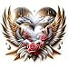 KTHOFCY 5D DIY Love Flower Diamond Painting Kits for AdultsLove Angel Full Drill Embroidery Cross Stitch Crystal Rhinestone Paintings Pictures Arts Wall Decor Painting Dots Kits 137X137 inch - Image 2