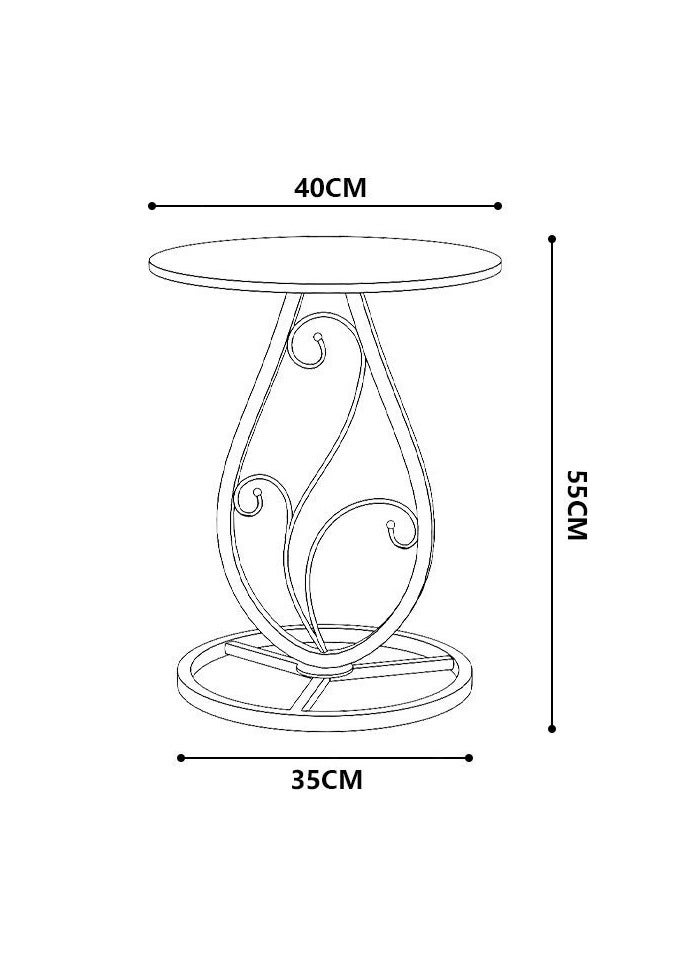 Generic Coffee Table Tea Table Sofa Side Table End Table with Metal Support Modern Design Table for Living Room Bed Room Coffee shop Courtyard  - Image 3