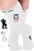 Mojo Compression Socks White Athletic Crew Length 1520mmHg for Medium Support Large Size for Athletes and Medical Therapy 1 Pair - Image 1