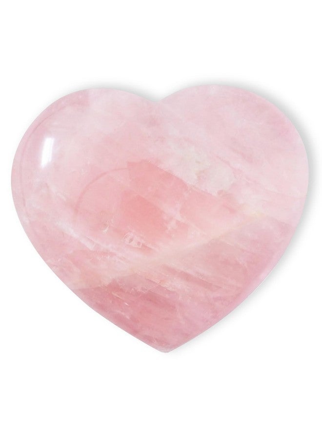 SOLAVA Natural Rose Quartz Heart Shaped Crystal Stone Original Certified - Raw Healing Crystals For Love, Health, Reiki Healing, Manifestation, Meditation, And Gift - 1 Piece - Image 1