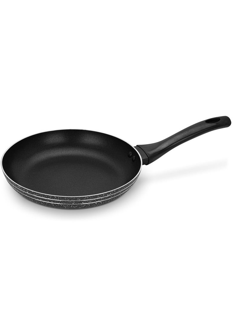 Auroware 30 Cm Non Stick Frying Pan Black Aluminum Durable Three Layer Coating  Induction Cook Bottom Strong Handle - Image 1