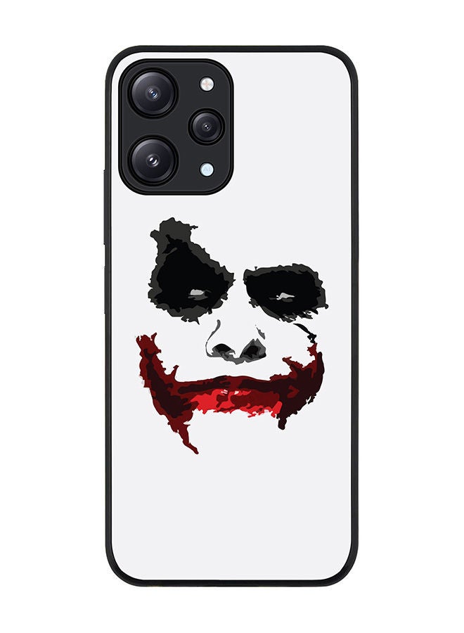 Stylizedd Rugged Black edge case for Xiaomi Redmi 12 4G, Slim fit Soft Case Flexible Rubber Edges Anti Drop TPU Gel Thin Cover -  Joker Grin - Image 1