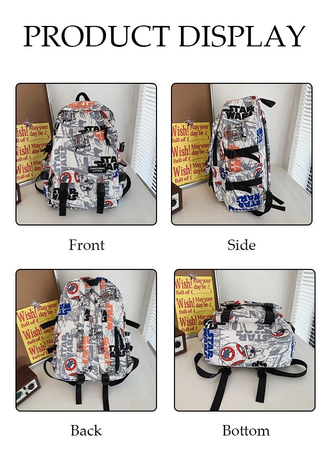 DUNISO - School Backpack with Pencil Case and  Doll Pendant Waterproof Book Bag with Compartments for Teen Girl Kid Students Elementary School Kids' School Bag With Large Capacity - Image 1