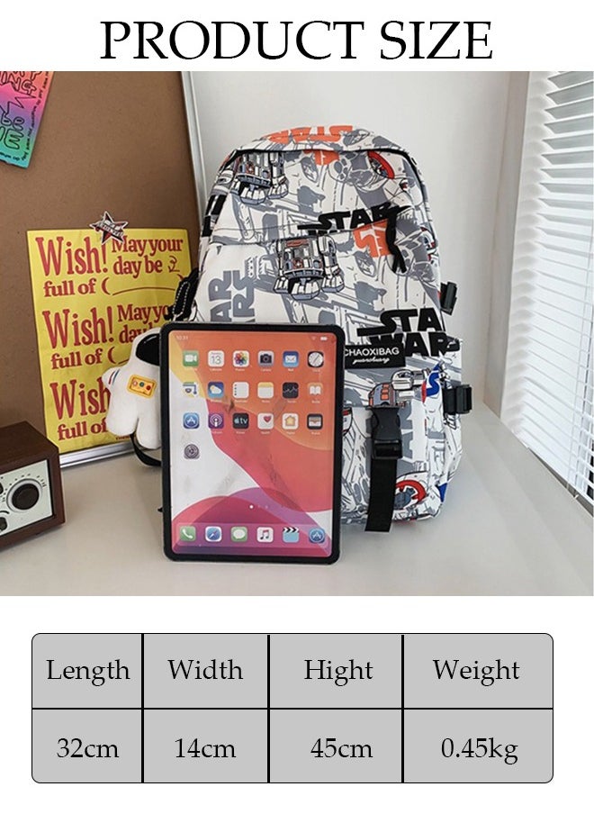 DUNISO - School Backpack with Pencil Case and  Doll Pendant Waterproof Book Bag with Compartments for Teen Girl Kid Students Elementary School Kids' School Bag With Large Capacity - Image 1
