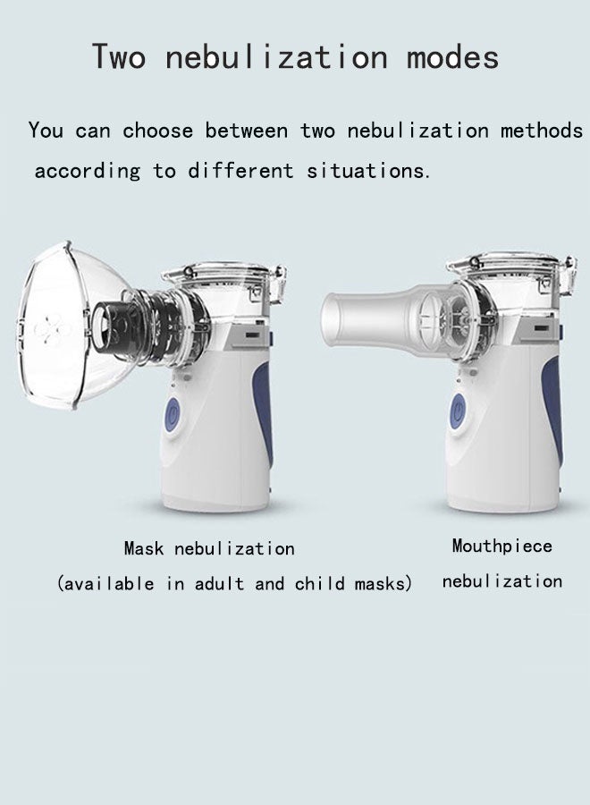 جهاز استنشاق بالموجات فوق الصوتية، مزود بشبكة استنشاق، فائق الصمت، مزود بمصدر طاقة مزدوج، محمول، سهل التشغيل، مثالي للبالغين والأطفال - Image 3