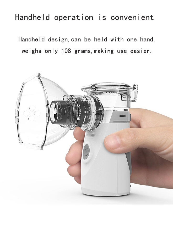 جهاز استنشاق بالموجات فوق الصوتية، مزود بشبكة استنشاق، فائق الصمت، مزود بمصدر طاقة مزدوج، محمول، سهل التشغيل، مثالي للبالغين والأطفال - Image 2