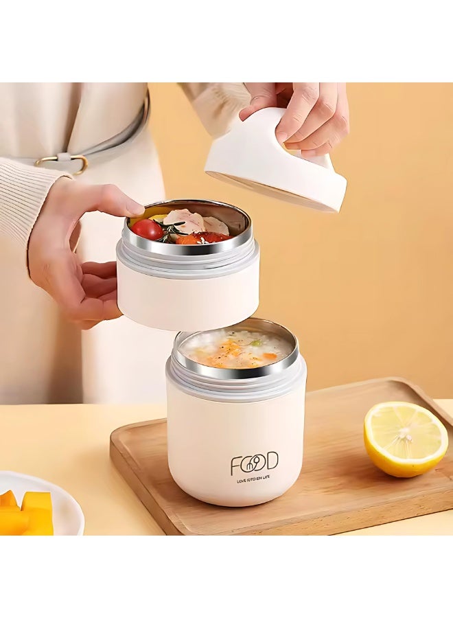 Twisoo Stainless Steel Vacuum Thermal Lunch Box – Insulated Food Container with Leak-Proof Soup Cup & Carry Bag, Portable Bento Lunch Box for Kids, School, Office & Travel - Image 5
