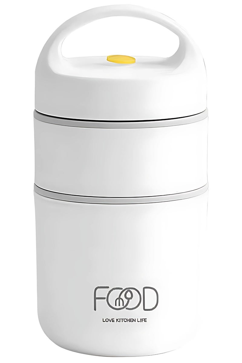 Twisoo Stainless Steel Vacuum Thermal Lunch Box – Insulated Food Container with Leak-Proof Soup Cup & Carry Bag, Portable Bento Lunch Box for Kids, School, Office & Travel - Image 1